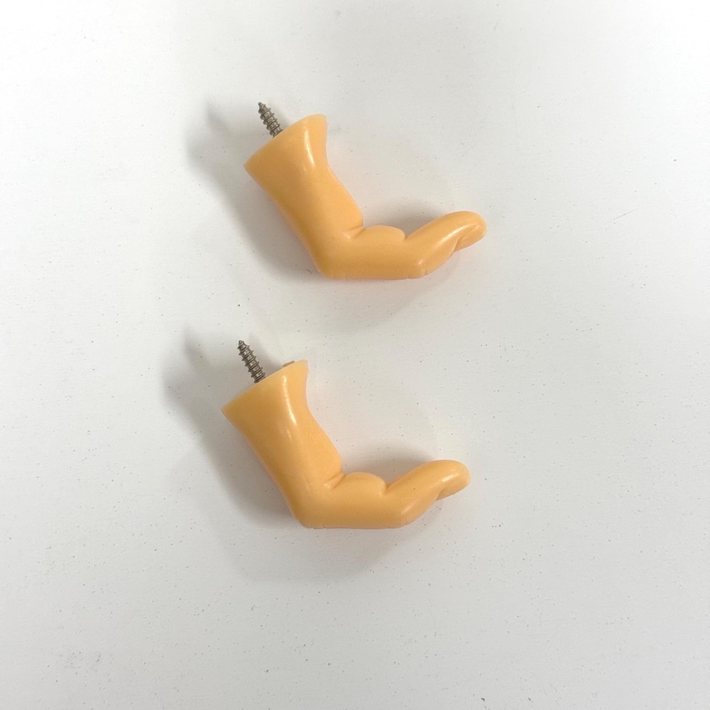 Vintage plastic wall screw mount hook sets